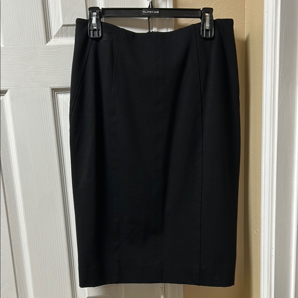White House Black Market Black Knee-Length Pencil Skirt